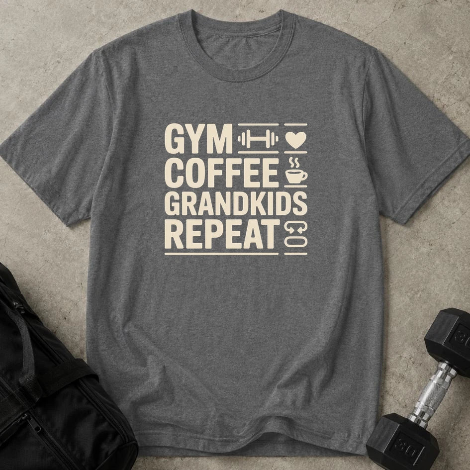 Gym Coffee Grandkids Repeat Tee